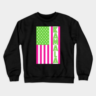 Kamala Harris 2020 Sorority Pink Pretty Green Flag Crewneck Sweatshirt